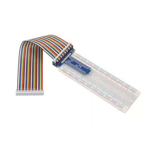 GPIO - Juego de placa de expansión para 5 GPIO T tipo T, cable de cinta arcoíris, 65 cables de puente
