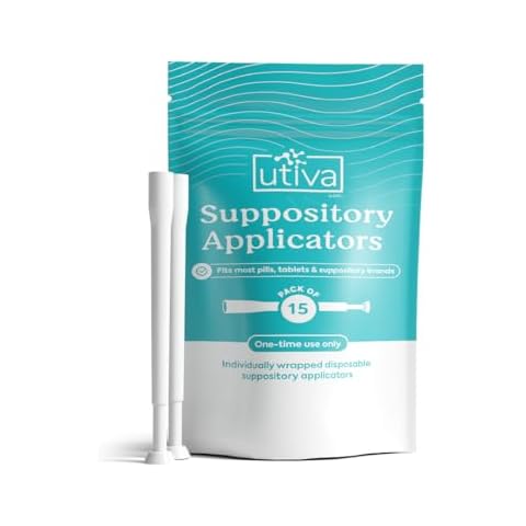 Szio+ Utiva Suppository Applicators – Disposable Vaginal Suppository Applicators – Hygienic Individually Wrapped Vaginal Treatment Applicators for Women, 15 Disposable Vaginal Applicators Cover