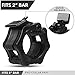 Quick-Release Safety Collars for Olympic Barbells, 2” Plates by D1F, Set of 2 - Weight Locking Clips for Weightlifting Bars - Heavy-Duty 2-inch Plate Clamps for Powerlifting, Strength Training
