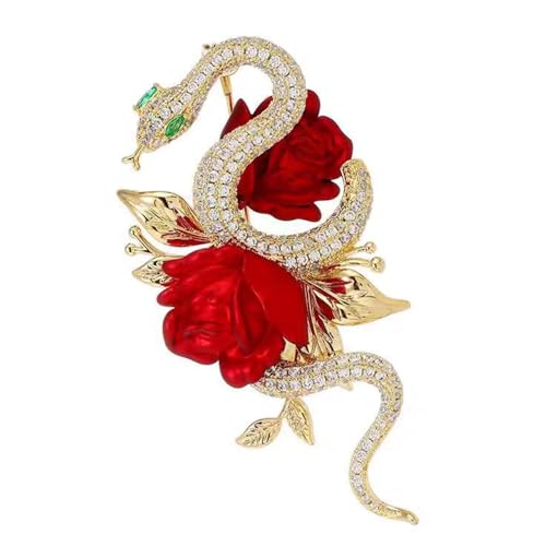 Image of Elegant Floral Brooch Pins for Women - Stylish Personalized Design Rhinestone Lapel Pin Jewelry for Ladies Flower Sweater Scarf Coat Dress Brooches and Pins for Women
