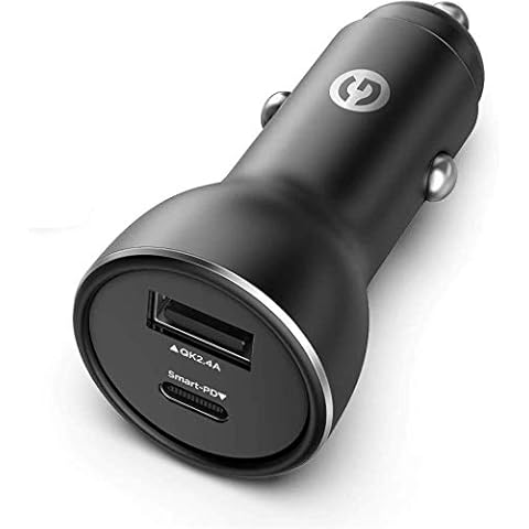 Galvanox Compatible with iPhone 12/13 Car Charger USB C Dual (30W) Multi Port Fast Charging Adapter (18W/12W 2.4A) for Apple iPhone 13 Pro Max/12/11/XR Cover