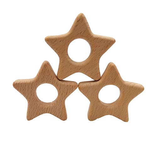 Image of Lovely Cartoon Wood Star Toys Pure Natural Animal Shape Beech Wooden Handmade Pattern DIY Jewelry Making Necklace Pendant (10pcs)