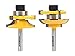 YONICO Cabinet Door Rail and Stile Router Bits Set 2 Bit Round Over 1/4-Inch Shank 12238q