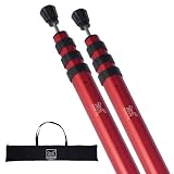 FUTUREFOX 伸縮ポール キャンプ タープポール テントポール 2本セット (ワインレッド 新型 220cm-280cm φ35.5)