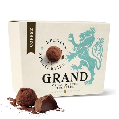Trufas recubiertas con café y chocolate belga Grand 200gr, trufas para regalar, chocolates para regalar, Auténtico Chocolate Belga de Herencia Familiar