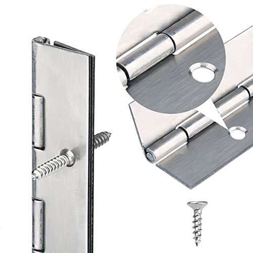 image for SAVITA 12 Inch Continuous & Piano Hinges, 2Pcs Stainless Steel Continu