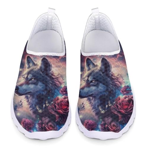 Women Slip On Loafer Shoes Size 5.5-11.5 Mesh Breathable Outdoors Walking Shoes Comfort Road Running Shoes