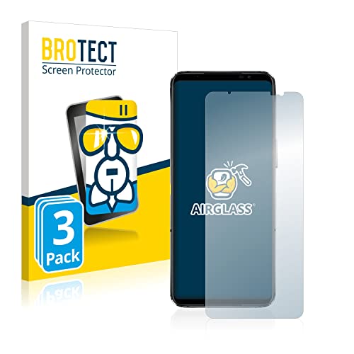 BROTECT Protector Pantalla Cristal para ASUS ROG Phone 6D Ultimate Protector Vidrio (3 Unidades) - [Dureza 9H, Anti-Arañazos]