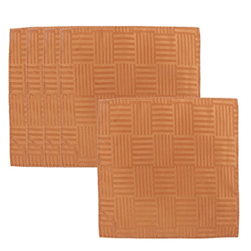 Servilletas de tela Ruilogod 50 x 50 cm pack 5 marrón miniatura 1