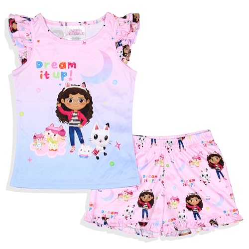 INTIMO Gabby's Dollhouse Toddler Girls' Dream It Up Sleep Pajama Sleep Set Shorts