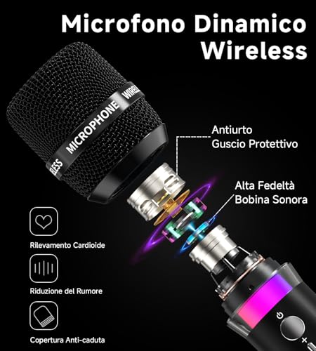 Micro sans fil double microphone rechargeable avec puce individuelle ECHOMUSSY - 2