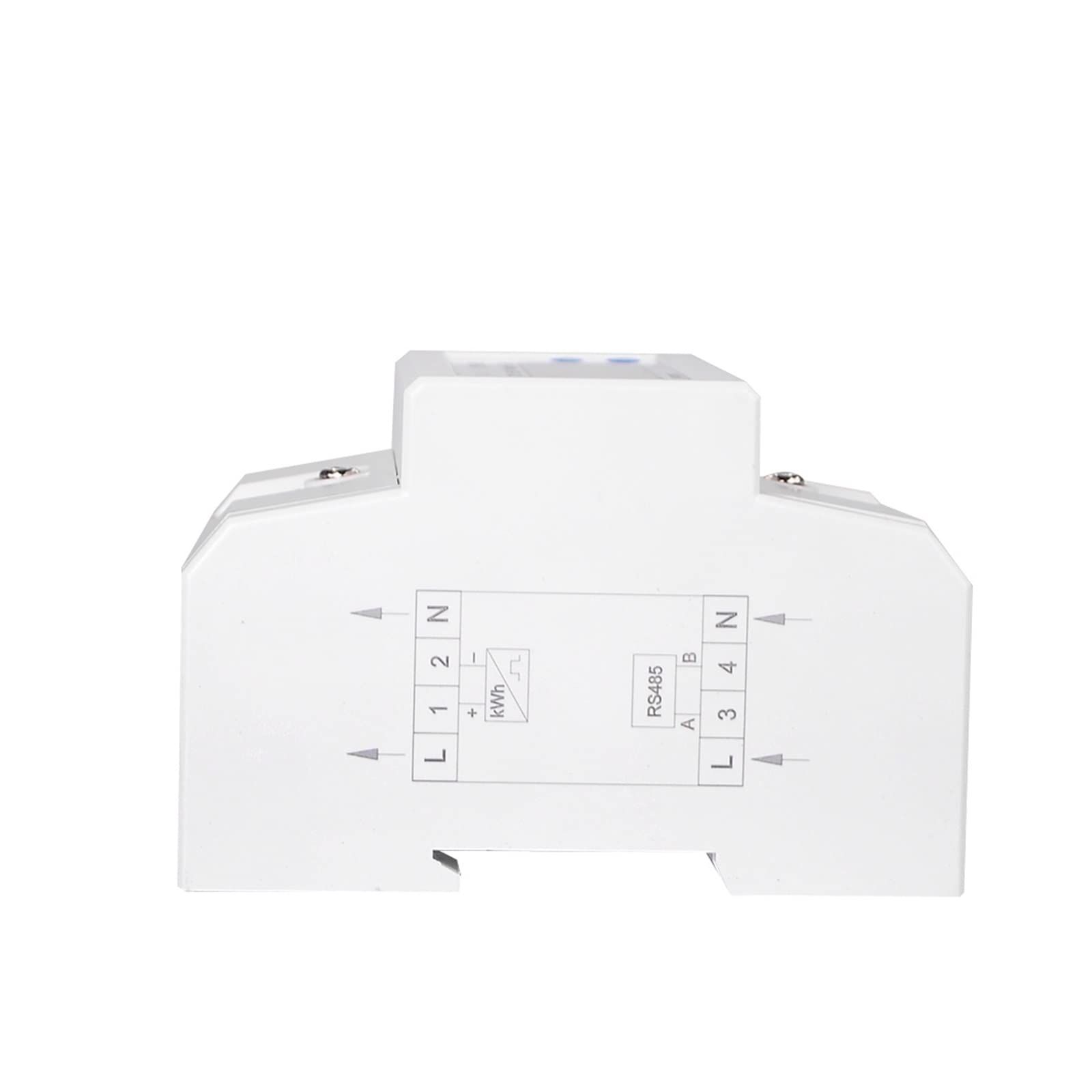 Compteur Électrique Monophasé, Multi Fonction monophasé 5-100A 230V AC Compteur d'énergie Compteur de consommation électrique Moniteur DIN Rail avec RS485 Modbus, Facile à Installer