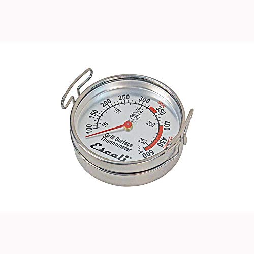 Escali AHG1 Grill Surface Thermometer, Silver, 1 Count, Stainless Steel