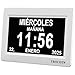 TROCOTN Reloj Digital de 7 Pulgadas, Calendario, Pantalla Grande, Reloj Despertador, Reloj de Pared (Blanco)