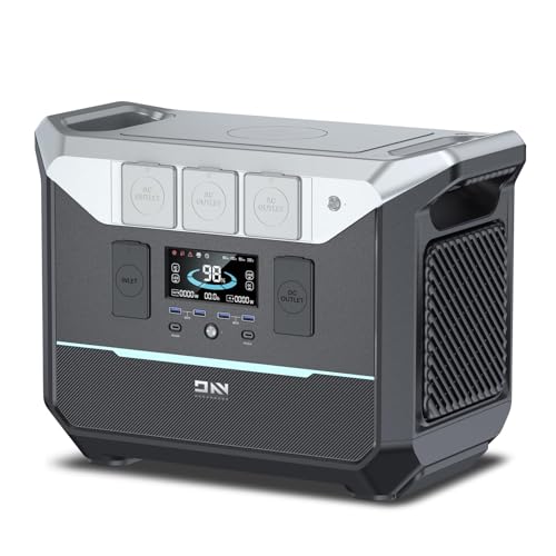 Image of DARANENER Generator 1800W (3000W Peak), 1382.4Wh LiFePO4 Portable Power Station, 1Hrs Fast Charge, 20ms UPS Solar Generator for Home Emergency Backup, RV, Camping, Off-Grid Power Outage