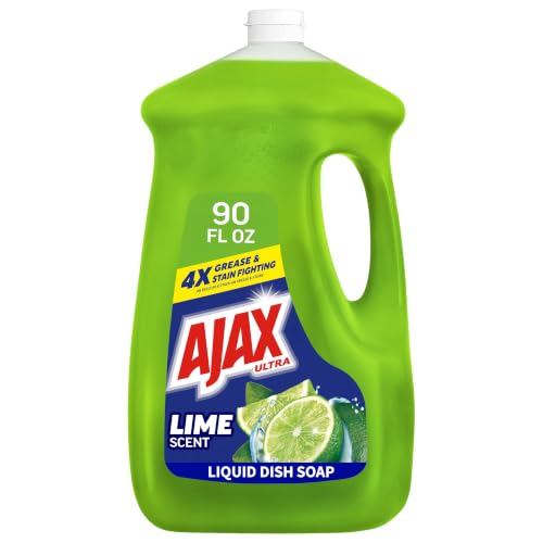 Ajax Ultra Liquid Dish Soap, Lime Scent with Vinegar, 90 fl ...