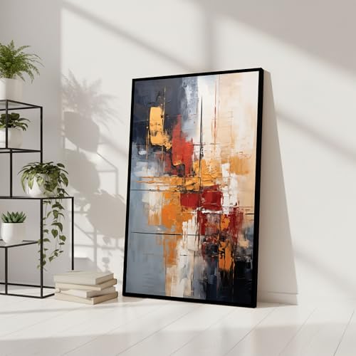 Image of The Castle Decor Abstract Wall Art | Big Size Modern Framed Painting for Living Room & Bedroom Decoration | Premium Gifting (20x30 Inches) (Design-4)