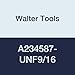 Walter Tools A234587-UNF9/16 Paradur HSS Machine Tap, Uncoated, 0.429" Shank Diameter, 1.024" Cutting Length, 3-19/32" Overall Length, 9/16-18 Size
