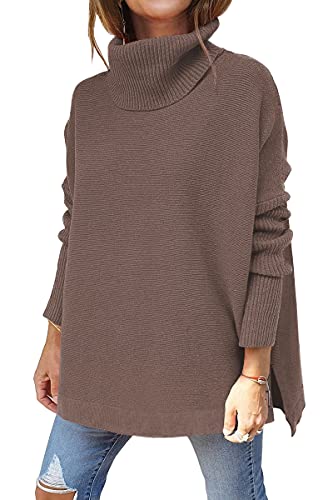LILLUSORY Oversized Turtleneck Pullover Sweater Women 2025 Long Tunic Cozy Winter Trendy Plus Size...