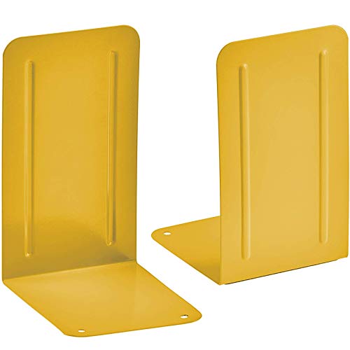 Acrimet Premium Sujetador de libros Metálico (Color Amarillo) (Paquete de 1 par)