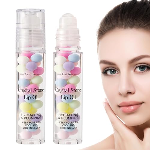 Rolling Ball Lipolie, Roll-Lip, Hidratante Lipolie Pluler, Plumping Lip Care Oil Hidratante, Hidratante, de labios no pegajoso para mujeres y niñas