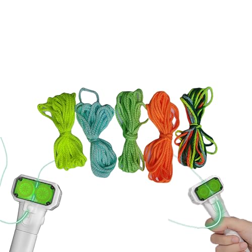 ZZPXMY Corde phosphorescente, Lanceur de Corde Portable, Laissez la Corde phosphorescente Voler dans Les airs et défier la gravité pour Les Enfants et Les Adultes (Cinq Cordes)