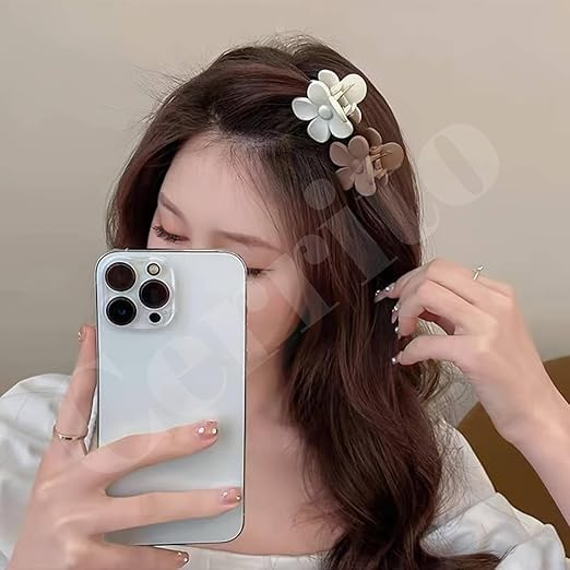 Image of Small Hair Claw Clips for Women & Girls - Matte Nonslip Clamps with Strong Hold for Thick & Thin Hair, Neutral Mini Hair Accessories for Everyday Styling (6 Pcs, Multicolor)