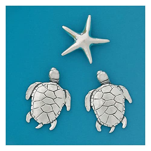 Imán mediano de peltre con tortugas marinas Basic Spirit miniatura 1