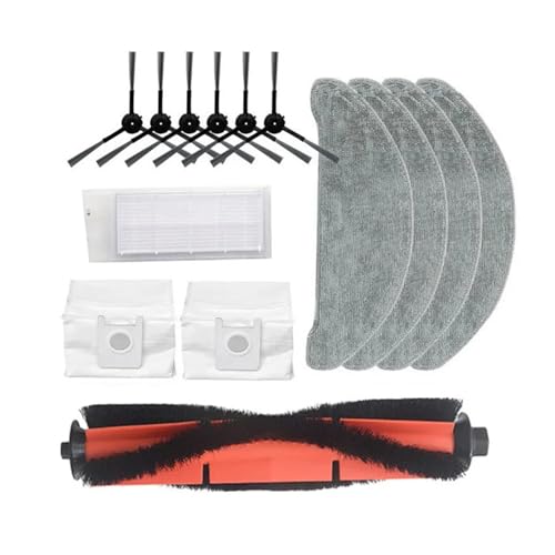 Mop Cloth Dust Bag, Dust Collection Bag, Main Brush Edge Brush, HEPA Filter, Compatible for ROIDMI EVE Plus Vacuum Cleaner Spare Parts(P)