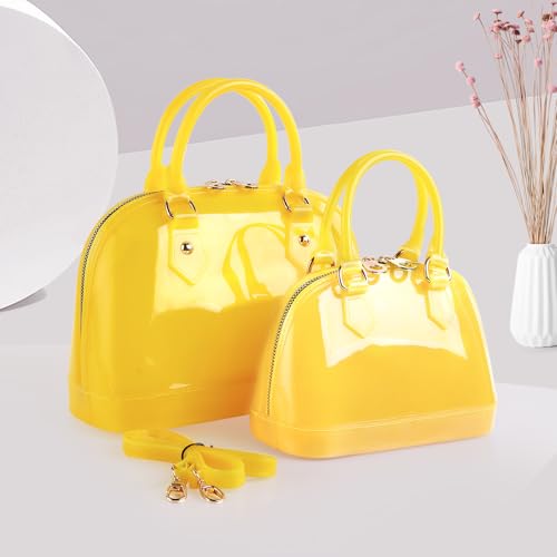Jelly Crossbody Purse Shoulder Bag, Candy Color Tote Satchel Top-Handle Handbags for Women3