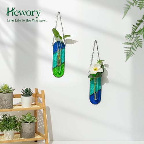Cadeau pour décoration de fenêtre avec ce lot de 2 pots hydroponiques en verre coloré