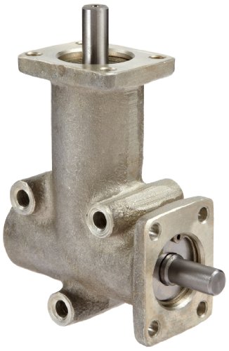 Andantex R3000-2M Anglgear Right Angle Bevel Gear Drive, Universal Mounting, Single Output Shaft, 2 Flanges, Metric, 8mm Shaft Diameter, 2:1 Ratio, 07 kW at 1750rpm