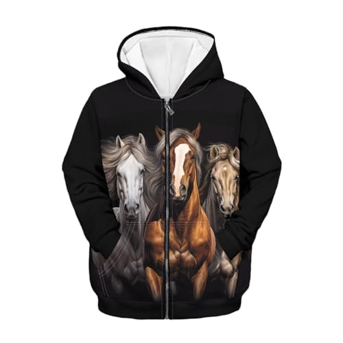 Boys’ Zip-Up Hoodie Full Zip Sweatshirt Hooded Sweatshirts Jacket for Boys Size 6-163