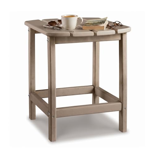 Signature Design by Ashley 1-Piece Outdoor Side Table, Driftwood - image 1