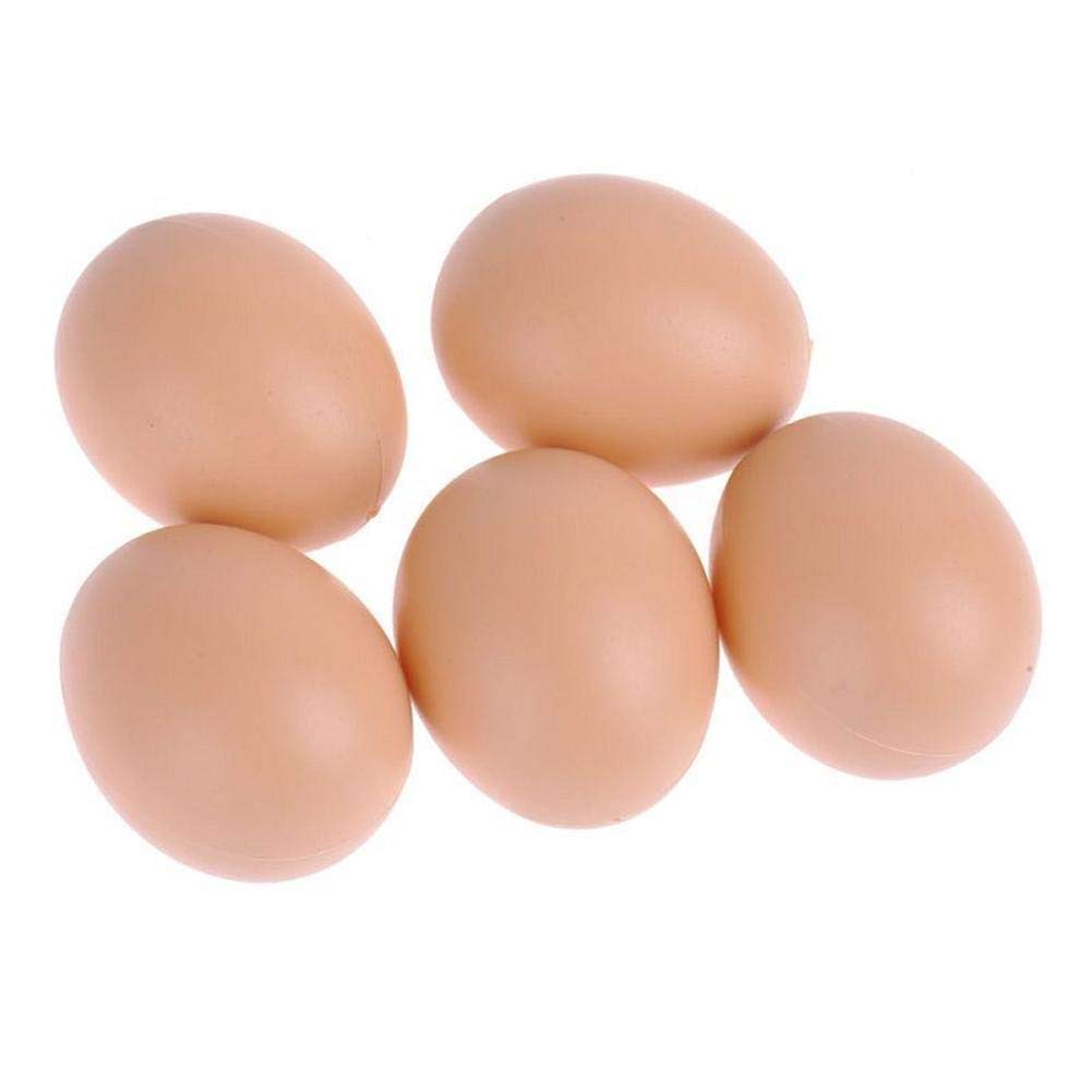Uova di gallina marroni realistiche, novità uova rimbalzanti magiche, modello di uova fattoria pollo nidificazione gallina uova da cova animali domestici puntelli per animali domestici, pittura Eg-g