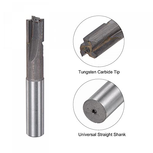 Image of uxcell Square Nose End Mill, 12mm Cutting Dia Tungsten Carbide Tip 3 Straight Flutes Milling Cutter with 12mm Straight Shank