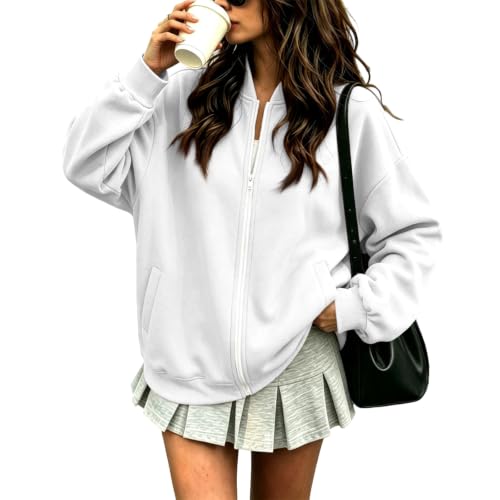 Fleece Full Zip Jacket Women Office Work Casual Sweatshirts No Hood - image 1