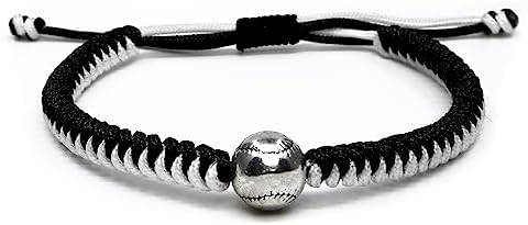 Lavoio Softball Bracelet Softball Gifts Softball Charm Bracelet Adjustable Sport Bracelet for Teens Girls Boys Team