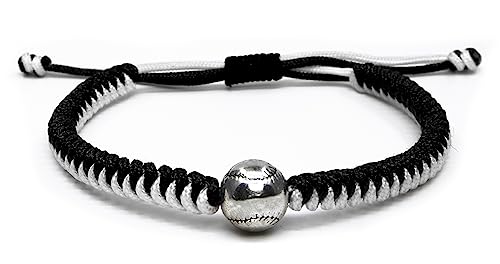 Lavoio Softball Bracelet Softball Gifts Softball Charm Bracelet Adjustable Sport Bracelet For Teens Girls Boys Team #TOP2