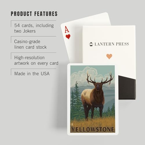 Lantern Press Naipes Póker Yellowstone, 52 Cartas miniatura 3