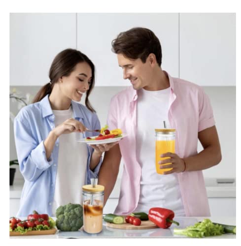 Premium Mason Jar Glass Tumblers with Sealable Lids, Reusable, Durable, and Versatile Iced Coffee Cups - Image 3