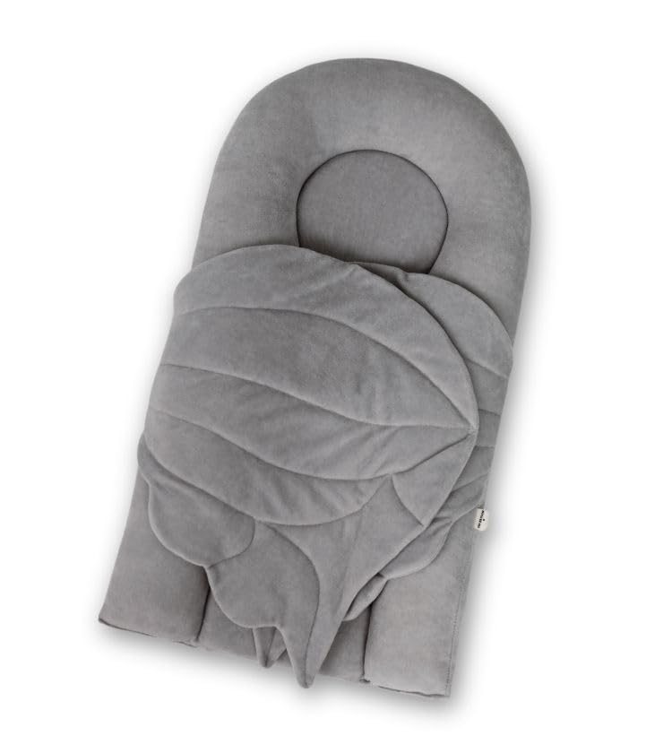 Handmade Baby Play Lounger – Soft Cotton Nest for Tummy Time, Diaper Changes & Play – Hypoallergenic Materials – Two Size Options (Graphite, Maxi)