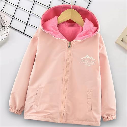 Girls' Fleece Jacket Kids Boys Winter Warm Windbreaker Full Zipper Hoodies Jacket with Pockets Cute School Birthday Outfits4