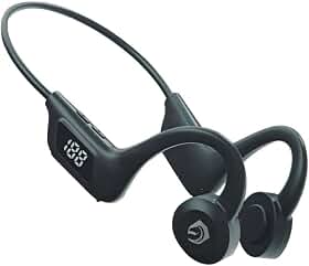 Fone de Ouvido Condução Óssea F921 Bluetooth Sem Fio Esportivo À Prova de Suor com Entrada Cartão SD