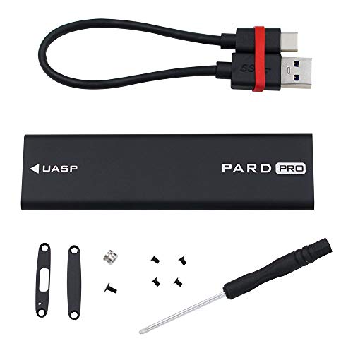 MMCRRX SSD M.2 USB C Enclosure, Guscio Squisito in Alluminio Lavorazione CNC | Adattatore da USB C a USB 3.1 GEN2 ad Alta velocità per mSATA M.2 NGFF UASP [B Key o B + M Key] (nessun Supporto NVME)