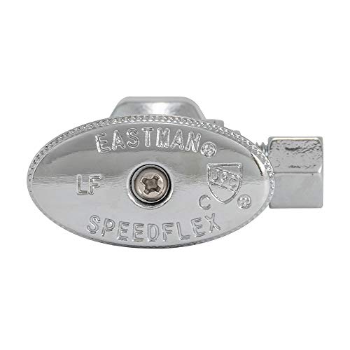 Image of Eastman 1 /2 inch FIP x 1 /4 inch OD Compression Quarter Turn Angle Stop Valve, Brass Plumbing Fitting, Chrome, 10732LF