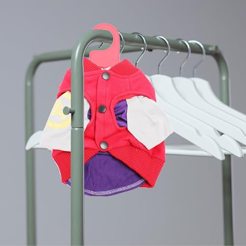 POPETPOP 40 Pcs Dog Clothes Hangers, Cute Pink Dog Drying Coat, Plastic Pet Apparel Hangers, Puppy Drying Racks Mini Doll Hangers for Cats Small Animals
