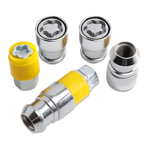 Kit de tuercas de seguridad para ruedas de 9/16-18, rosca antirrobo, compatible con modelos F-250, F-350, E-150, E-250, E-350, E-450, Dakota K3500, Ram 1500, 2500, 3500, Chevrolet C20, C30, K20, K30