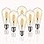 HESSION Vintage Edison LED Bulb, 6-Pack ST58 E26 Base 40 Watt Equivalent, Warm White 2200K-2700K, Antique Vintage Style Light, Squirrel Cage Filament Edison Light Bulbs Amber Glass, Dimmable