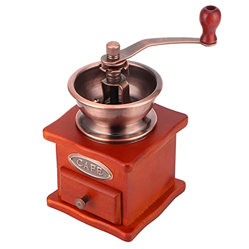 Molinillo de café en Grano de Manivela, Uso Doméstico, Fácil y Práctico, Estilo Antiguo, Hierro Fundido de Pino, Cerámica